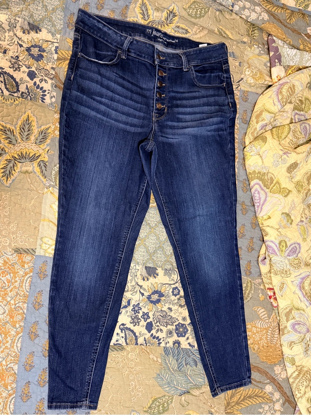 Maurices Dark Blue High-Rise Button-Fly Jeggings NWOT